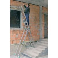 Žebřík trojdílný uni. s úpravou na schody 7809 